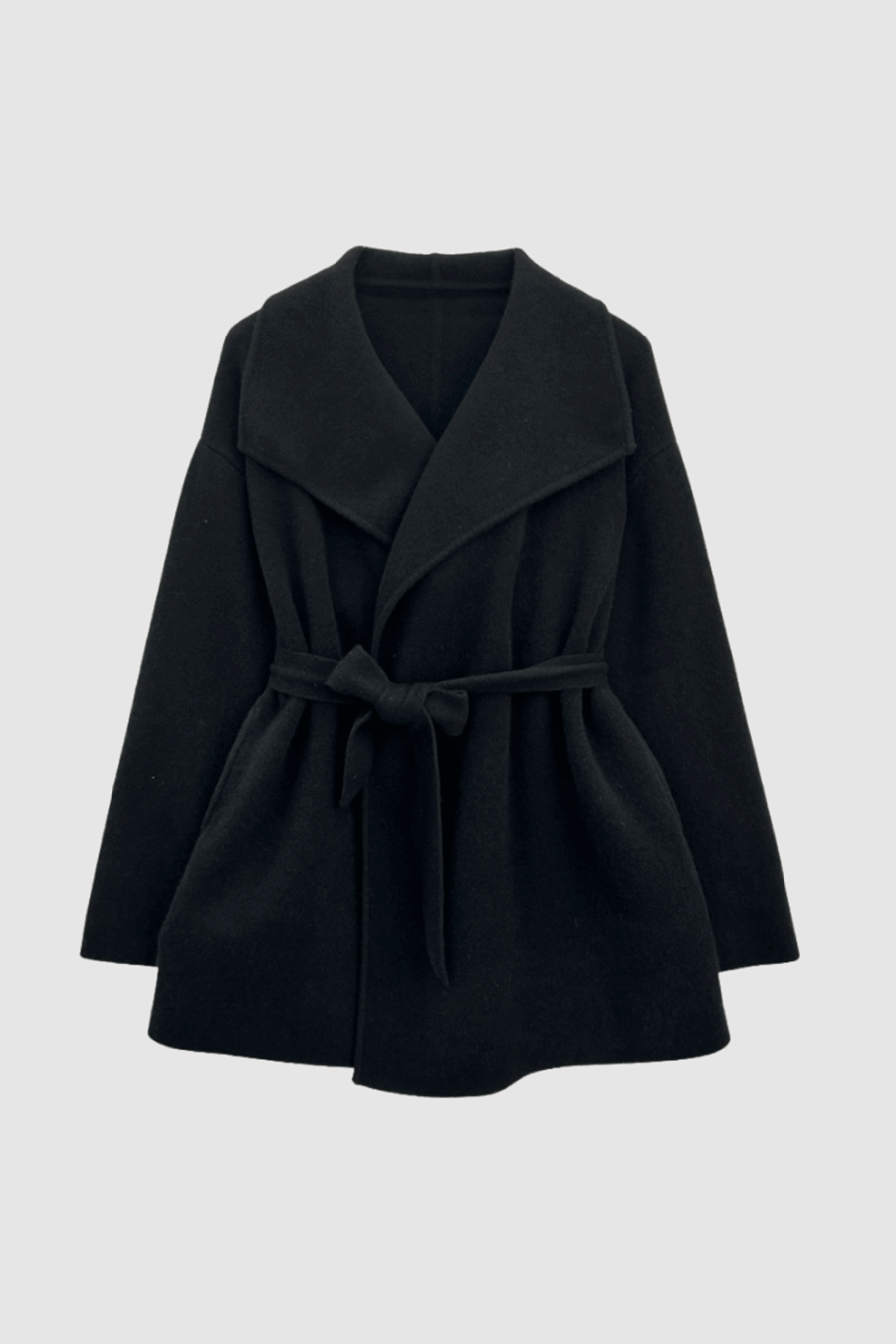 Luxuriöse Jacke aus Kaschmir und Merinowolle in Schwarz