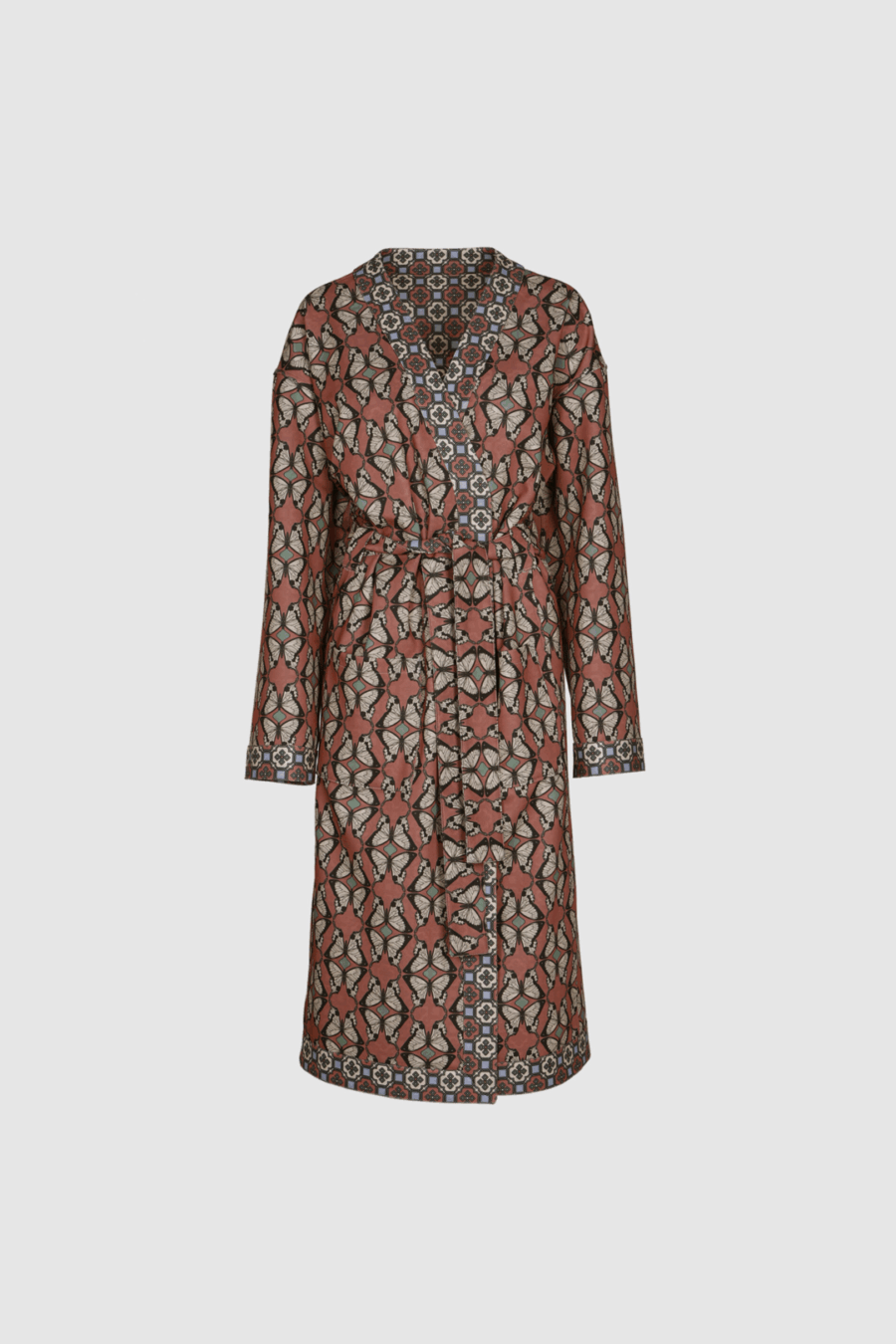 Langer Wende-Kimono mit grafischem Print