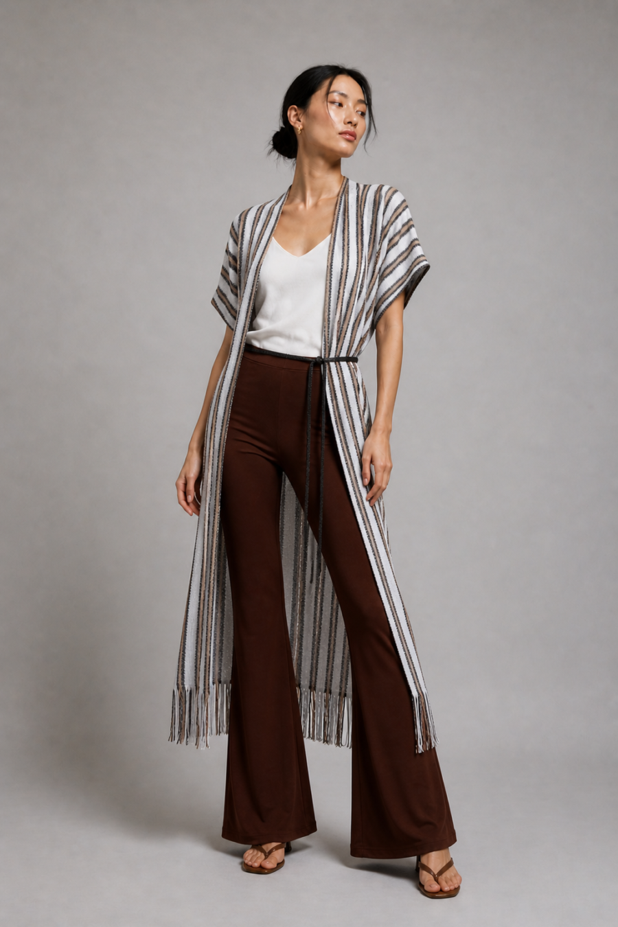 Top aus Kaschmir in Off White