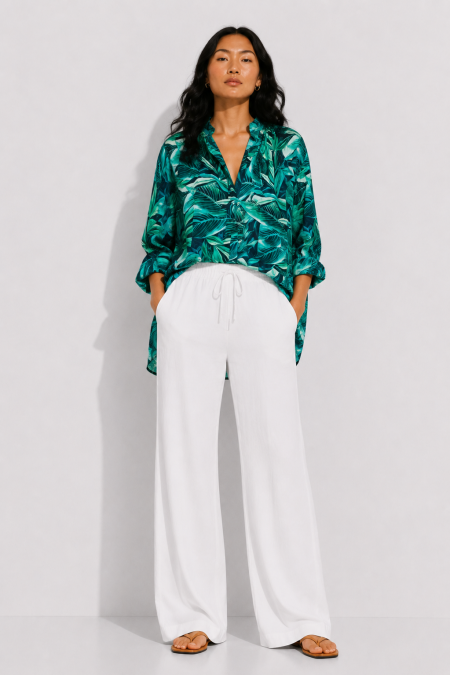 Oversize Bluse mit Print
